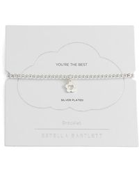 Estella Bartlett - Sienna Flower Heart Beaded Stretch Bracelet - Lyst