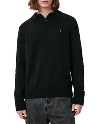 AllSaints - Statten Polo Sweater - Lyst