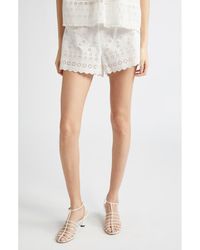Doen - Arbre Organic Cotton Eyelet Shorts - Lyst