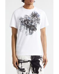 Alexander McQueen - Dutch Flower Logo Graphic T-shirt - Lyst