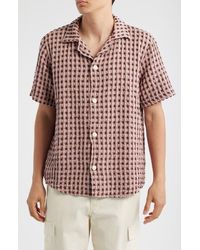 Oas - Waffle Knit Camp Shirt - Lyst
