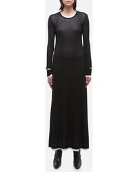 Helmut Lang - Double Layer Long Sleeve Maxi Dress - Lyst