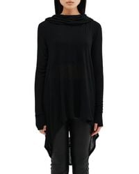 MARCELLA - Oslo Semisheer Long Sleeve High-Low Jersey Tunic - Lyst