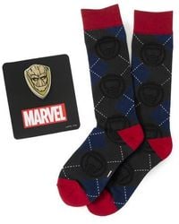 Cufflinks Inc. - Groot Star-Lord Argyle Crew Socks & Lapel Pin Gift Set - Lyst