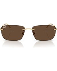 Ray-Ban - 56Mm Rimless Rectangular Sunglasses - Lyst