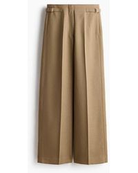 H&M - Wide Tailored Trousers - Lyst