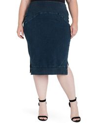 Standards & Practices - Kelly Side Slit Knit Pencil Skirt - Lyst