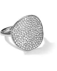 Ippolita - Stardust Large Flower Pavé Diamond Disc Ring - Lyst