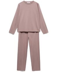 Mango - Plain Cotton Pajamas - Lyst