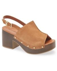 BOTTER - Slingback Peep Toe Platform Sandal - Lyst