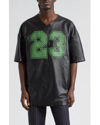 Off-White c/o Virgil Abloh - Leather Mesh Basketball T-shirt - Lyst