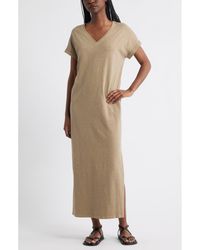 Treasure & Bond - Cotton V-Neck Maxi Dress - Lyst