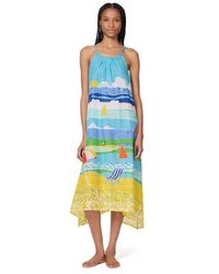 Kate Spade - Shirred Ruffle Low Back Maxi Cover Up Dress - Lyst