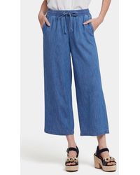 NYDJ - Jayne Cotton Pull-On Ankle Wide Leg Jeans - Lyst