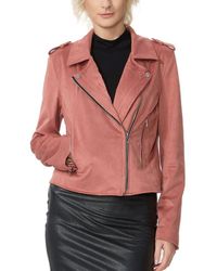 Kimi + Kai - Willa Faux Suede Moto Jacket - Lyst
