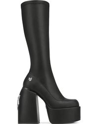 Naked Wolfe - Spice Faux-leather Knee-thigh Heeled Boots - Lyst