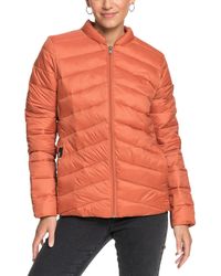 Roxy Coast Road Puffer Coat - Orange