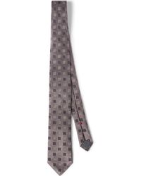 Brunello Cucinelli - Silk Tie With Squares Pattern - Lyst