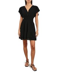 Rails - Kimora Smocked Waist Linen Blend Dress - Lyst