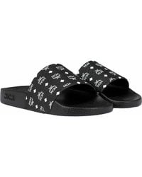 MCM - Monogram Print Rubber Slides - Lyst