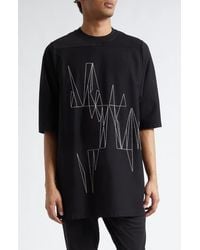 Moncler - X Rick Owens Jumbo Embroidered Cotton T-Shirt - Lyst