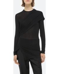 Helmut Lang - Protection Draped Asymmetric Top - Lyst