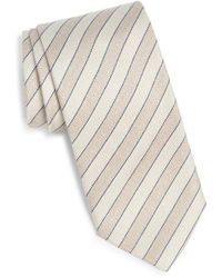 Canali - Stripe Silk & Linen Tie - Lyst