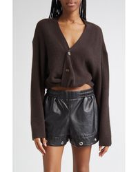 R13 - Twisted Front Cashmere Rib Cardigan - Lyst