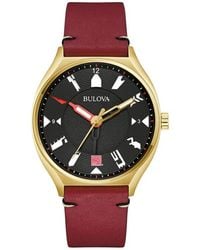 Bulova - Frank Lloyd Wright Collection Leather Strap Watch, 40Mm - Lyst