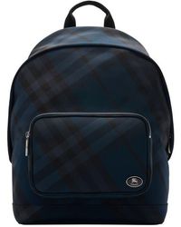 Burberry - Grid Check Nylon Backpack - Lyst