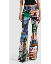 Alice + Olivia - Kai Low Rise Flare Patchwork Jeans - Lyst