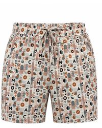 Maceoo - Marthyr Patterned Elastic Waist Shorts - Lyst