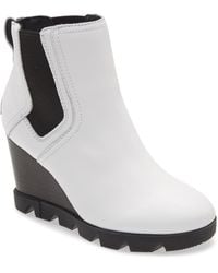 joan waterproof wedge felt chelsea boot