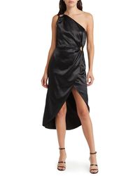 French Connection - Adaline One-shoulder Satin Dress - Lyst