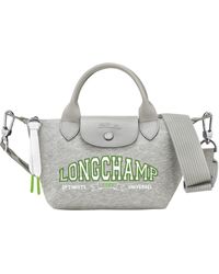 Longchamp - Extra Small Le Pliage University Canvas & Leather Crossbody Bag - Lyst
