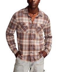 Lucky Brand - Brushed Long Sleeve Knit Shirt - Lyst