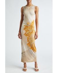 Paloma Wool - Fortunata Flower Print Semisheer Sleeveless Dress - Lyst