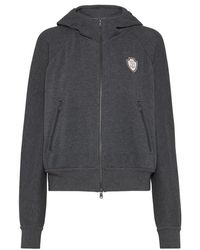 Brunello Cucinelli - Pique Sweatshirt With Logo - Lyst