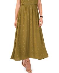 Halogen® - Metallic Accent Pull-On Midi Skirt - Lyst