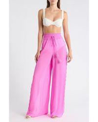 Ramy Brook - Athena Embellished Wide Leg Pants - Lyst