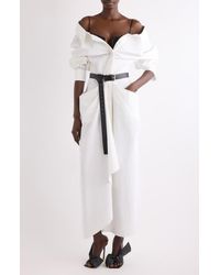 Givenchy - Slashed Long Sleeve Cotton Poplin Shirtdress - Lyst