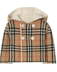Burberry - Reversible Check Wool Cashmere Duffle Coat - Lyst