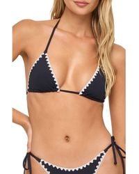 LSPACE - Zahra Embroidered Halter Swim Top - Lyst