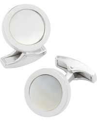 Jan Leslie - Round Gemstone Inlay Sterling Cufflinks - Lyst