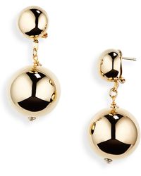 Carolina Herrera - Double Ball Drop Earrings - Lyst