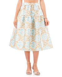 1.STATE - Print Tiered A-line Skirt - Lyst