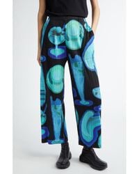 Pleats Please Issey Miyake - Thermal Floods Print Pleated Pants - Lyst