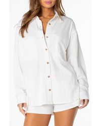 Roxy - Sandpiper Cotton Button-Up Shirt - Lyst