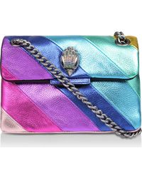 Kurt Geiger - Mini Kensington Metallic Leather Convertible Crossbody Bag - Lyst