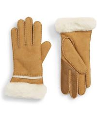 UGG - Seamed Touchscreen Compatible Genuine Shearling Gloves - Lyst
